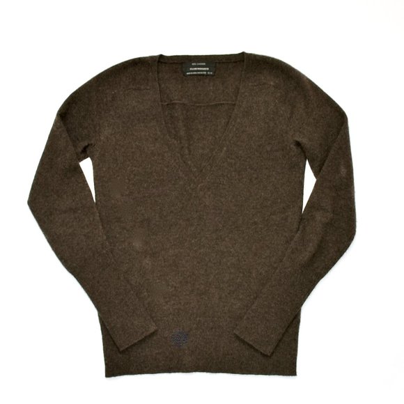 Club Monaco 100% Cashmere Chocolate Brown Sweater - Picture 4 of 7